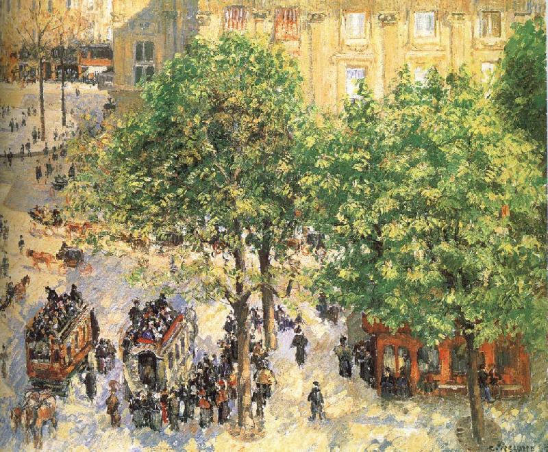 Camille Pissarro Paris spring sunshine streetscape Germany oil painting art